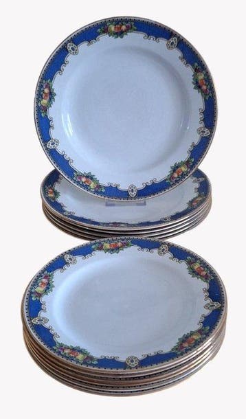 Wilton Ware - Bord (12) - Porselein - Art Deco Kransborden, Antiek en Kunst