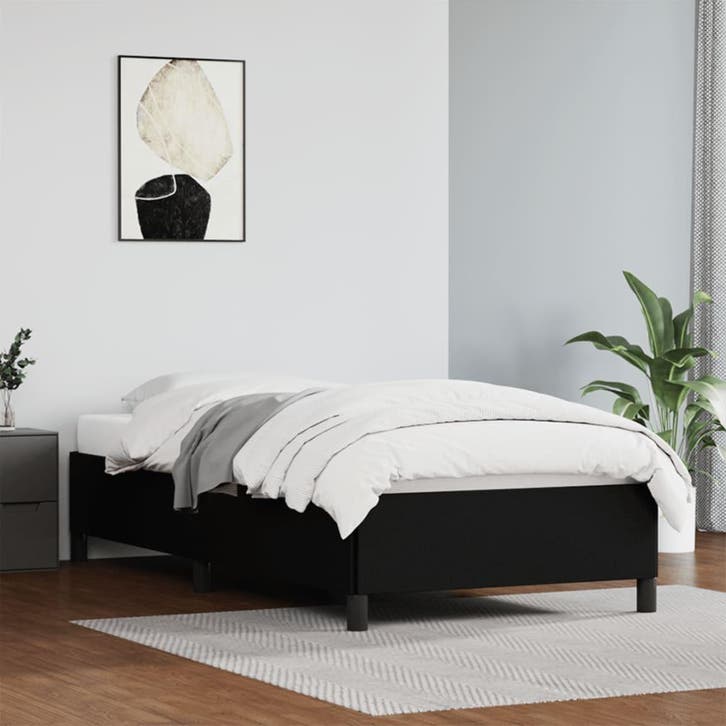 vidaXL Bedframe kunstleer zwart 80x200 cm, Huis en Inrichting, Slaapkamer | Bedden, Nieuw, Verzenden