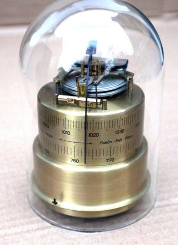 Aneroid barometer - Messing, Glas