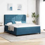 vidaXL Boxspring bed met matras Donkerblauw 200 x 180 cm, Verzenden, Nieuw