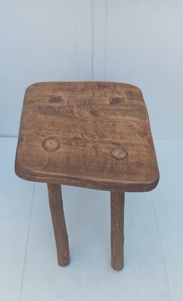 Kruk - Hout - Houten kruk XL 6 kg, Antiek en Kunst