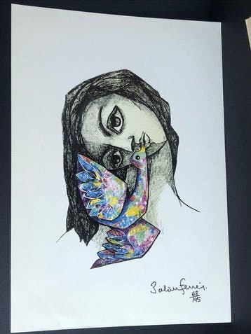 Maties Palau Ferré (1921-200) - Mujer-Paloma