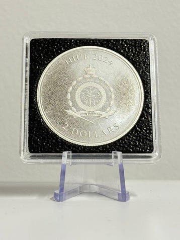 Niue. 2 Dollars 2024 1 oz UFO Bitcoin Holographic and