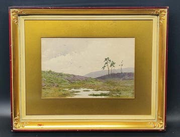 British School (XIX-XX) - Scottish Highland Landscape