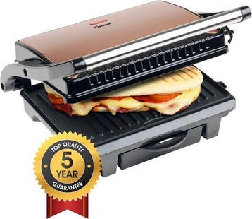 2dekans | Bestron Contactgrill - ASW113CO - 1000W - Tosti, Ophalen of Verzenden
