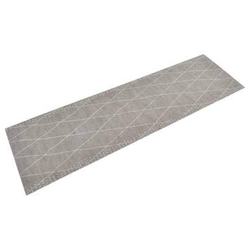 vidaXL Keukenmat wasbaar geruit 45x150 cm fluweel, Verzenden