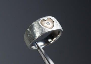 Sans prix de réserve - Bague - argent 925 - Diamant - Bague, Nieuw