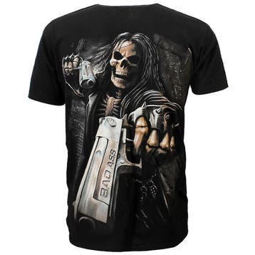 Hitman Skeleton Twee Badass Guns T-Shirt Zwart, Kleding | Heren, Nieuw
