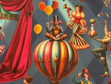 300 x 280 cm – Katoen Oeko-Tex Circus Vintage – Meubelstof