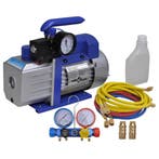 vidaXL Vacuümpomp 1-traps met 4-voudige manometerset, Elektronische apparatuur, Verzenden, Nieuw