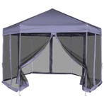 vidaXL Partytent met zijwanden pop-up zeshoekig 3,6x3,1 m, Verzenden