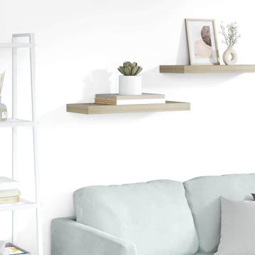 vidaXL Wandschap zwevend 60x23,5x3,8 cm MDF eikenkleurig, Verzenden, Nieuw