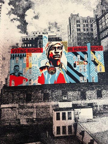Shepard Fairey (OBEY) (1970) - Voting Rights Are Human