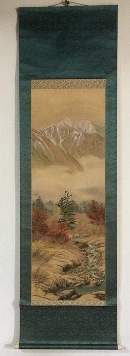 Vintage Japanese Hanging Scroll Kakemono - Hand-Painted on