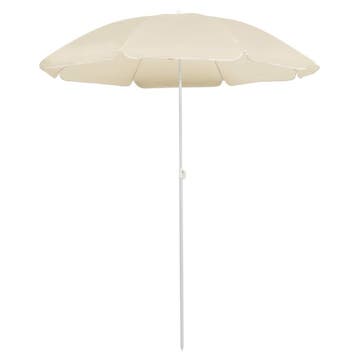 vidaXL Parasol met stalen paal 180 cm zandkleurig, Verzenden