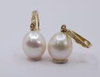 Oorbellen - 14 karaat Geel goud - 0.09ct. tw. - 10x11mm, Nieuw