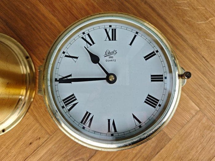 Schatz Ships barometer, scheepsklok (2) - Glas, Messing, Antiek en Kunst, Curiosa en Brocante