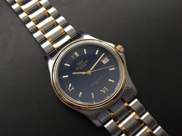 Glycine - Bitono Dial Azul Acero/Gold Plated 18k Sapphire, Nieuw