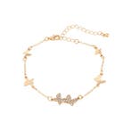 Vlinder Armband Goudkleurig, Verzamelen, Verzenden, Nieuw