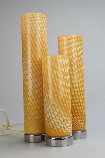 Herstal - Tafellamp - Glas, Metaal - Trio Lamp, Antiek en Kunst
