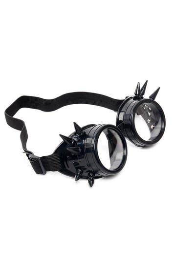 KIMU® Goggles Steampunk Bril Spikes Zwart Montuur Heldere Gl, Ophalen of Verzenden, Nieuw