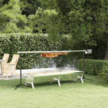 vidaXL Barbecue grill- en bakset automatisch roestvrij staal, Verzenden, Nieuw
