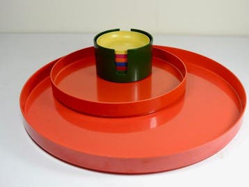 Melamin - Dienblad (3) - kunststof - schalen & party set