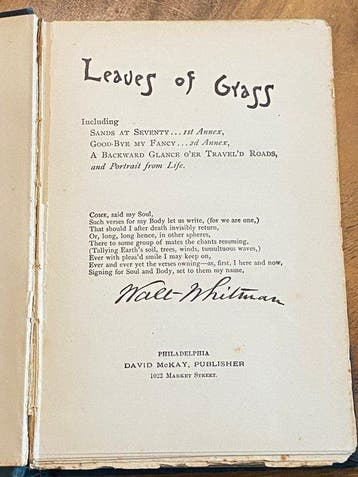 Walt Whitman - Leaves of Grass (komplette Sterbebettausgabe