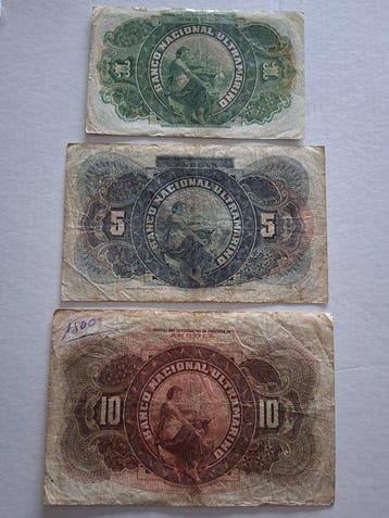 Angola. - 1, 5, 10 Escudos - 1921 (Zonder minimumprijs), Postzegels en Munten