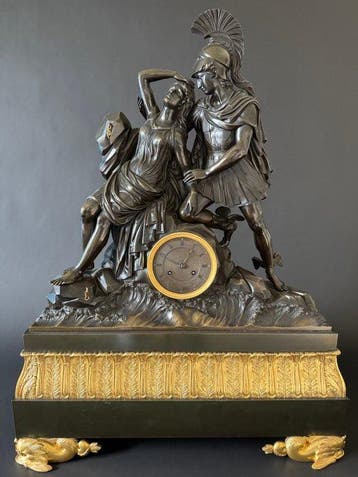 Figurale pendule, Monumentale pendel (85 cm) - dépoque