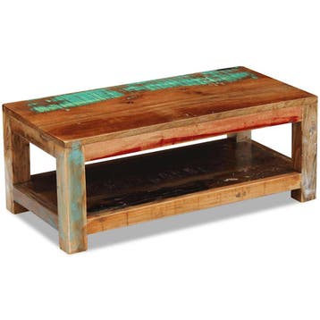vidaXL Salontafel 90x45x35 cm massief gerecycled hout, Verzenden