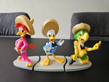 Donald Duck, Tres Caballeros - 3 Figure - Disney, Verzamelen, Nieuw