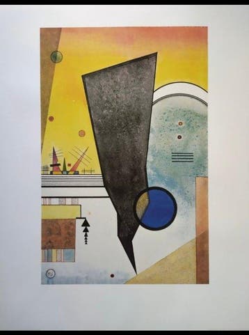 Wassily Kandinsky - Gebogene Spitze, 1924. Gesigneerd in