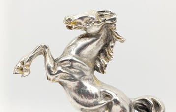 A. Santini - Figuur - Cavallo rampante - .800 zilver