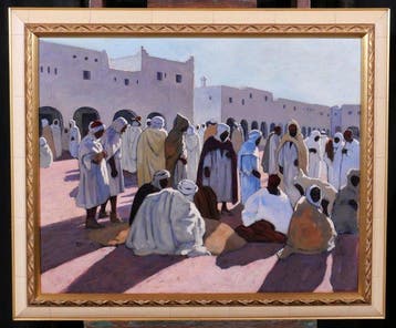 Maurice Bouviolle (1893–1871) - Algeria, market scene in