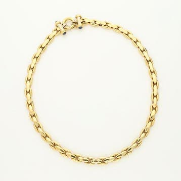 Collier - 18 carats Or jaune - Saffier