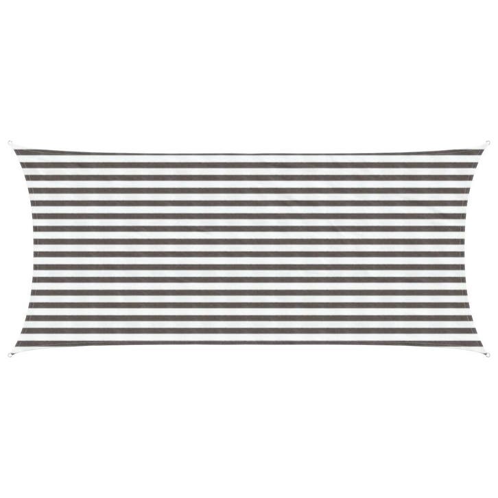 vidaXL Zonneschaduwzeil Lichtgrijs en wit 2 x 4 m HDPE, Jardin & Terrasse, Parasols, Envoi