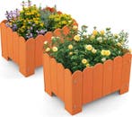 2dekans | Coast Plantenbakken Set van 2 Oranje – HDPE, Tuin en Terras, Ophalen of Verzenden, Nieuw