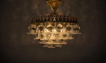 Lampe - Plafonnier vintage spectaculaire avec des cloches en