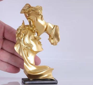 sculptuur, Elegant Vintage Gold-Tone Art Deco Style