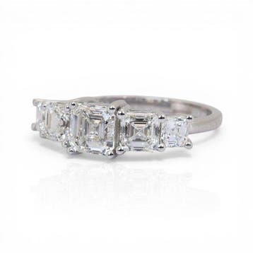 Ring - 18 karaat Witgoud - 2.49ct. tw. Diamant (Natuurlijk)