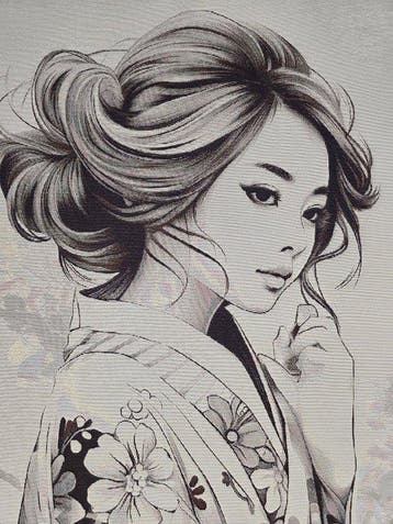 Gobelinweefsel exclusief tapijt met Kimono Dream -115x83