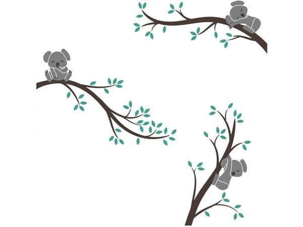Veiling - Bdecoll Koala boom muurtattoo, Huis en Inrichting, Stoffering | Behang
