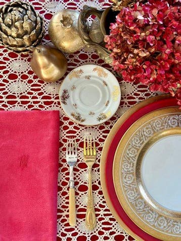 Nappe en dentelle aux fuseaux de couleur beige pour grandes, Antiquités & Art