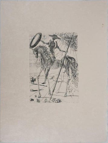 Salvador Dali (1904-1989) - Don Quichotte et Sancho Panza