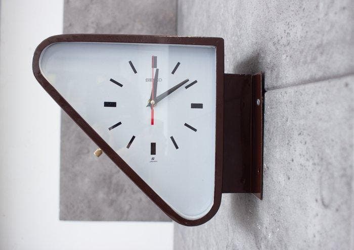 Wandklok - Seikosha CO. LTD Seiko - Staal, Bakeliet,, Antiek en Kunst, Antiek | Wandborden en Tegels