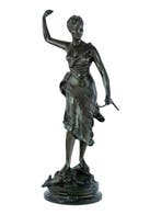 A. Levasseur - Beeld, Diane Chasseresse - 54 cm - Brons, Antiek en Kunst