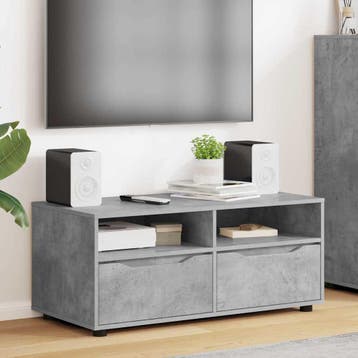 vidaXL TV Kast 100 x 48 x 43 cm Beton Grijs Bewerkt hout, Verzenden