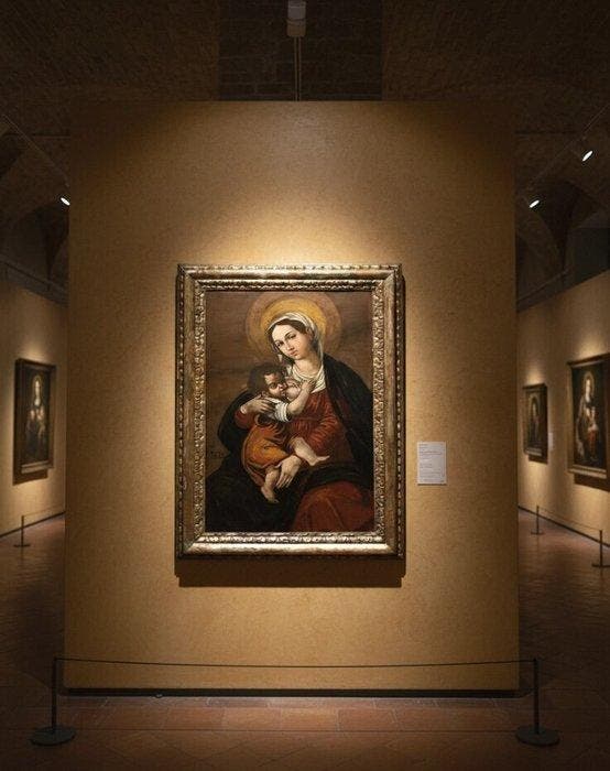Umbrian School (c. 1600) - Madonna with the Holy Child, Antiek en Kunst, Kunst | Schilderijen | Klassiek