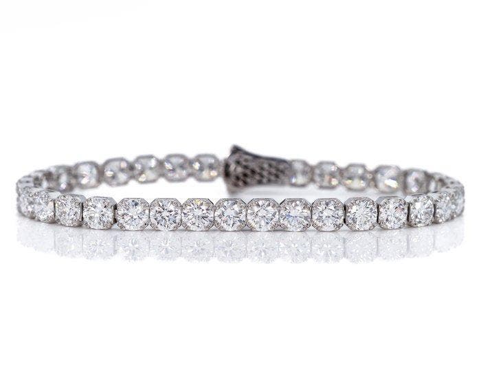 Zonder minimumprijs - Tennis armband - 14 karaat Witgoud -, Bijoux, Sacs & Beauté, Bijoux anciens